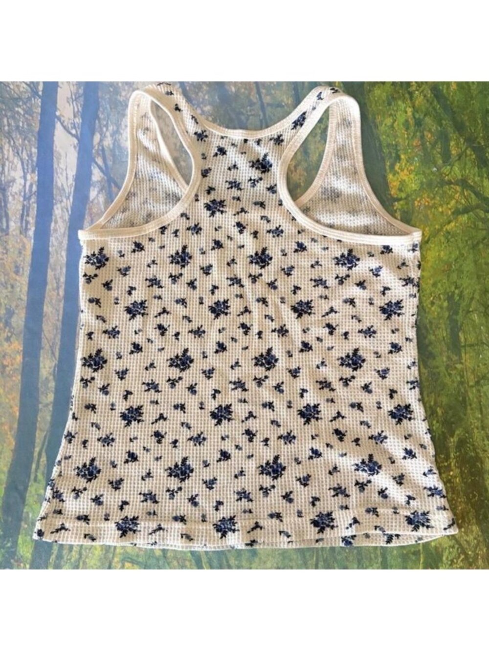 00s vintage microfloral tank top
